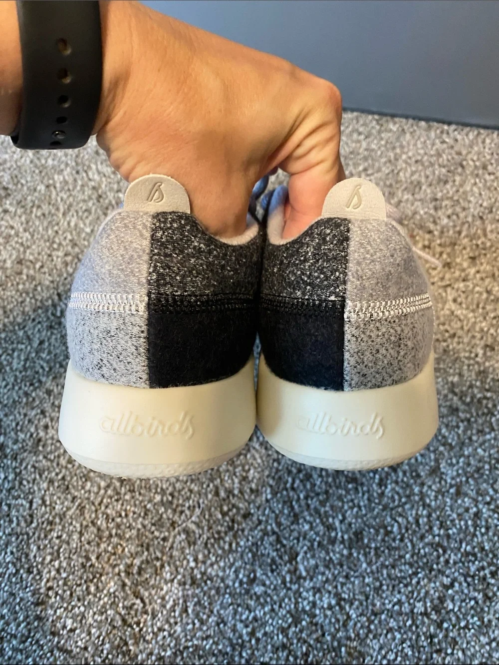 allbirds Women's Two-Tone Gray & Black Athletic Sneakers